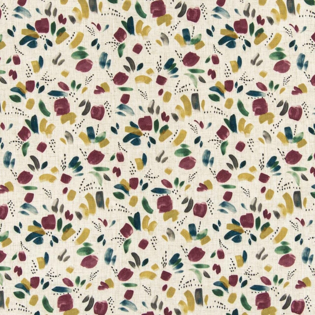 Blue Green Purple Stain Resistant Performance Abstract Print Upholstery Fabric by The Yard - SKU: Ezra Berry
